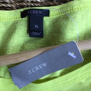 J Crew Neon Yellow Top XL New